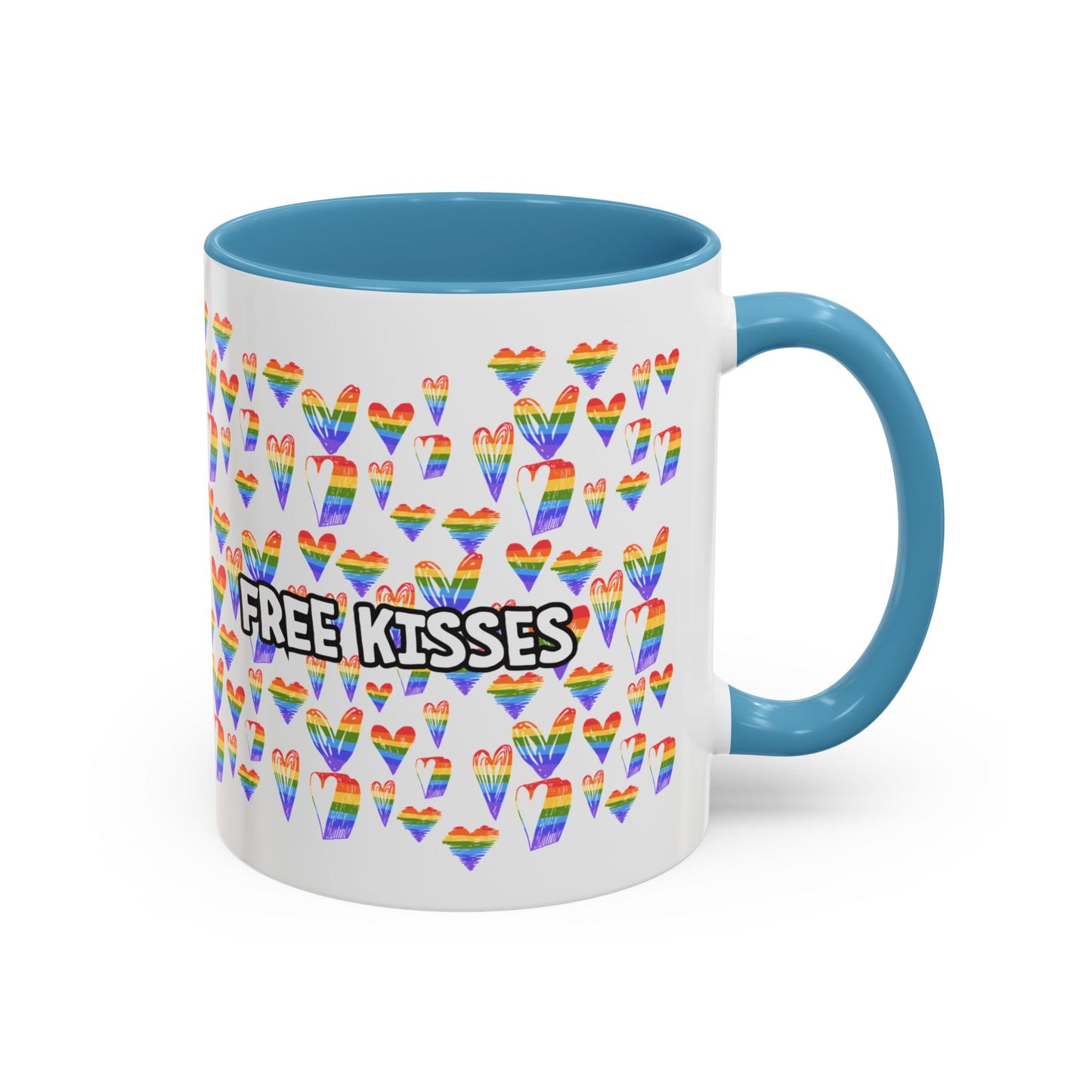 Colorful Free Kisses Coffee Mug