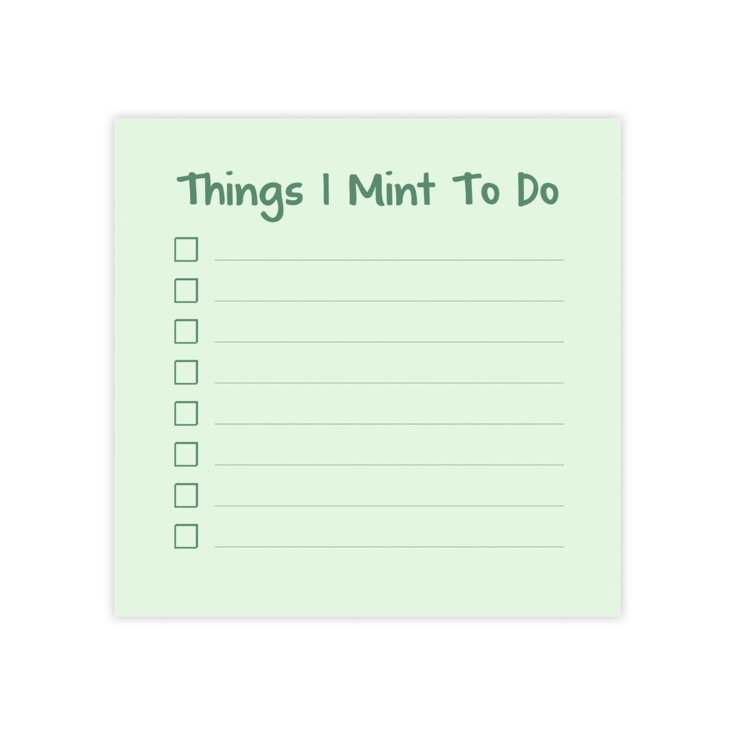 Mint To Do List Note Pads - Cute Sticky Notes with Checklist