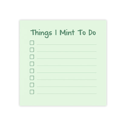 Mint To Do List Note Pads - Cute Sticky Notes with Checklist