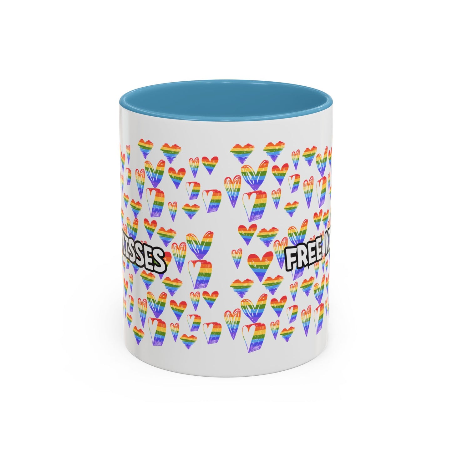 Colorful Free Kisses Coffee Mug