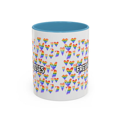 Colorful Free Kisses Coffee Mug