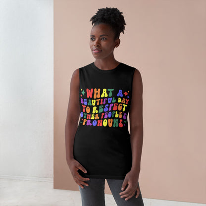Colorful Pronoun Affirmation Tank Top