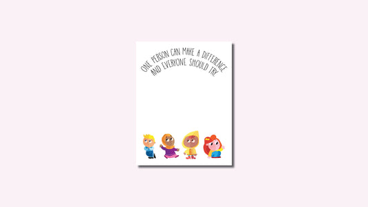 One person can make a difference Notepad