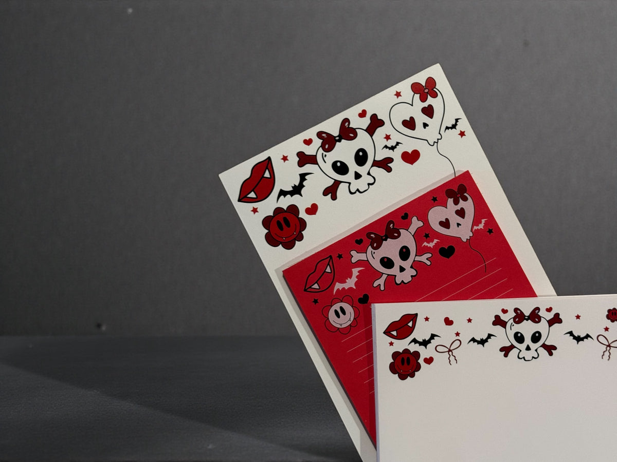 Gothic Sweetheart Stationery Set