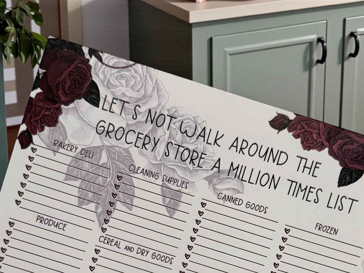 “Let’s Not Walk Around the Grocery Store a Million Times” Notepad