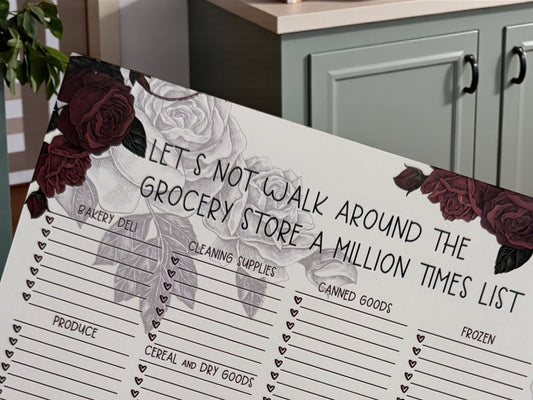“Let’s Not Walk Around the Grocery Store a Million Times” Notepad