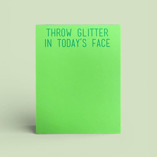 OMG Glitter Notepad – “Throw Glitter” Edition