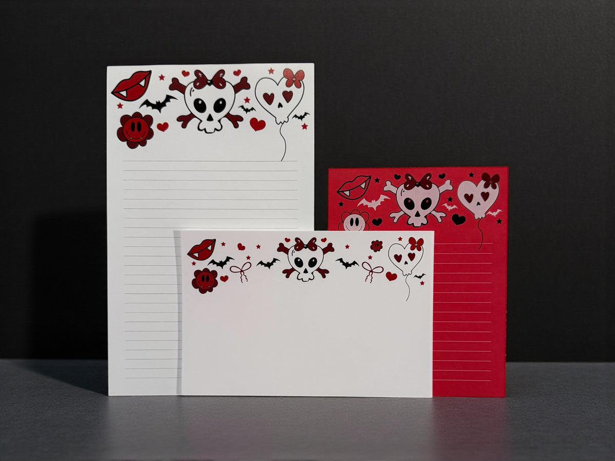 Gothic Sweetheart Stationery Set