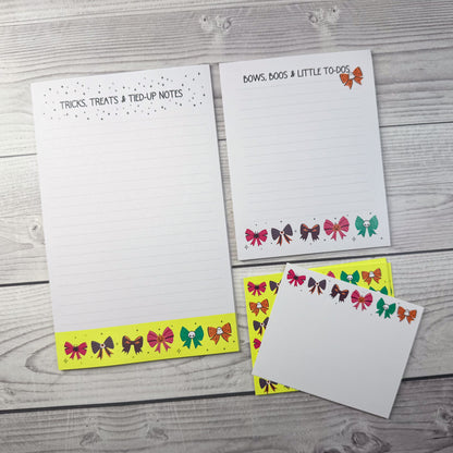Boos and Bows Notepad and Notecard set