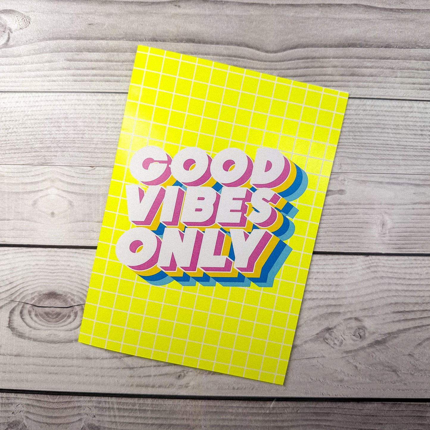 Good Vibes Only Neon Card