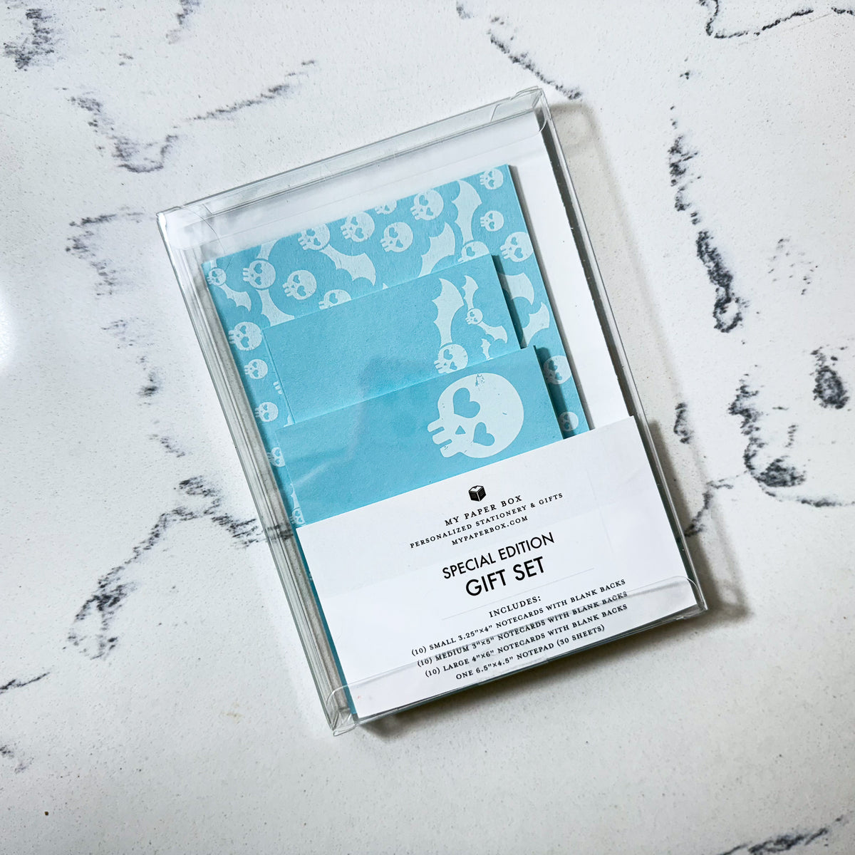 Special Edition Skull Stationery Gift Set | Cute Goth Notecards & Notepad