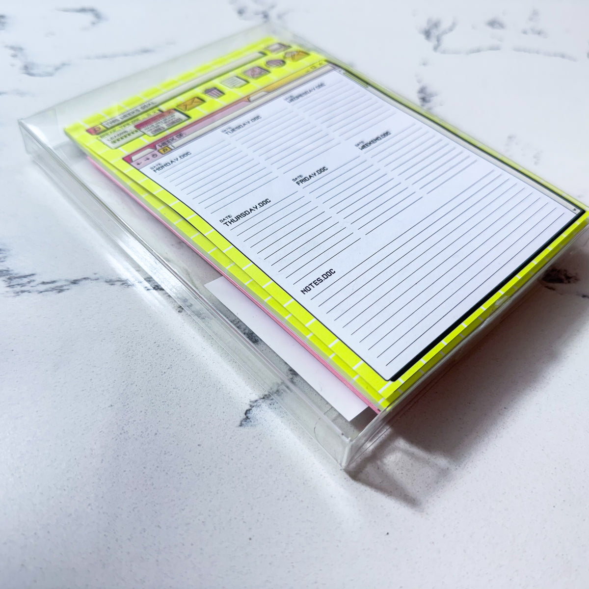 Retro Computer Stationery Gift Set | 90s Desk Notecards & Planner