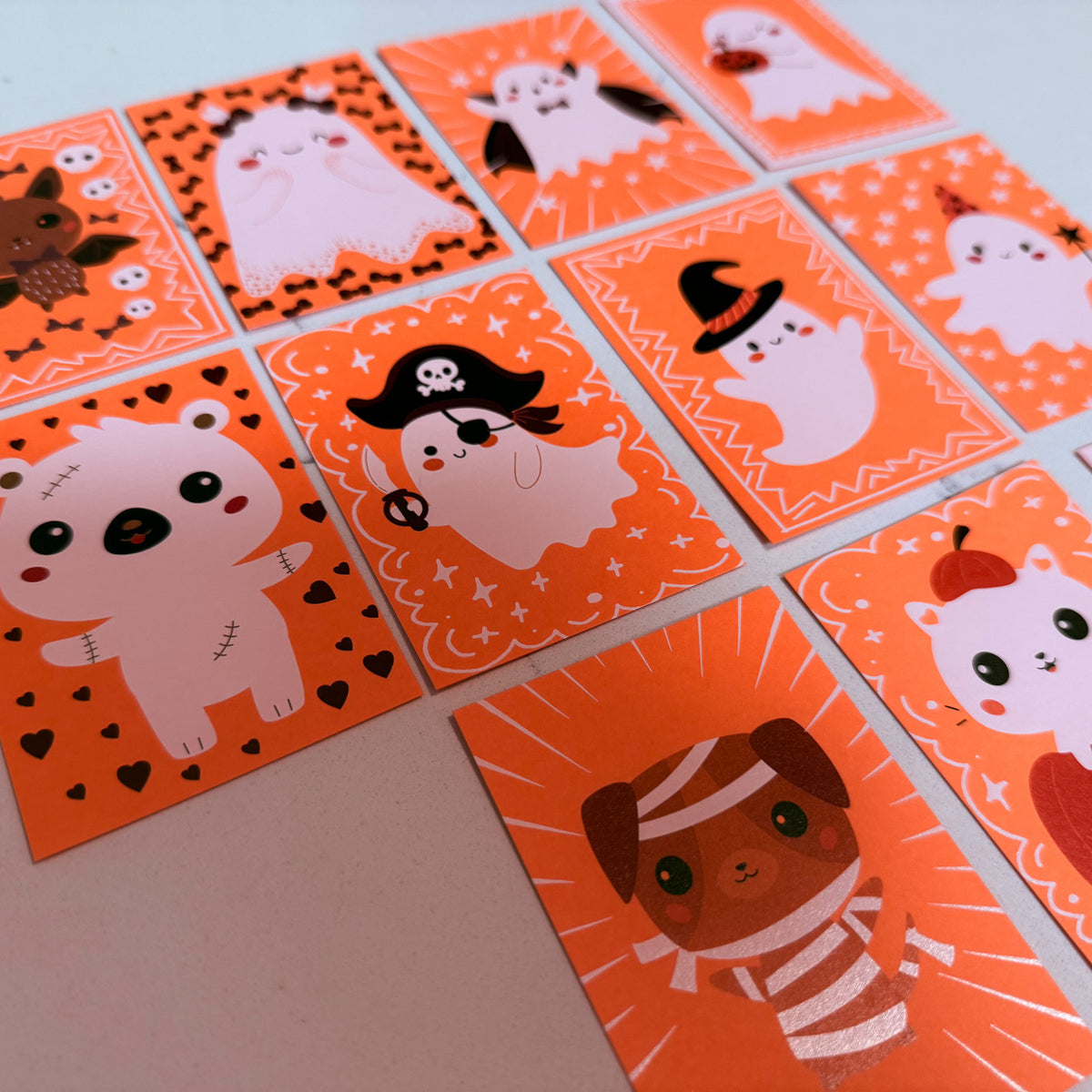 Cute Halloween Animal & Ghost Gift Tags – Spooky Mini Cards