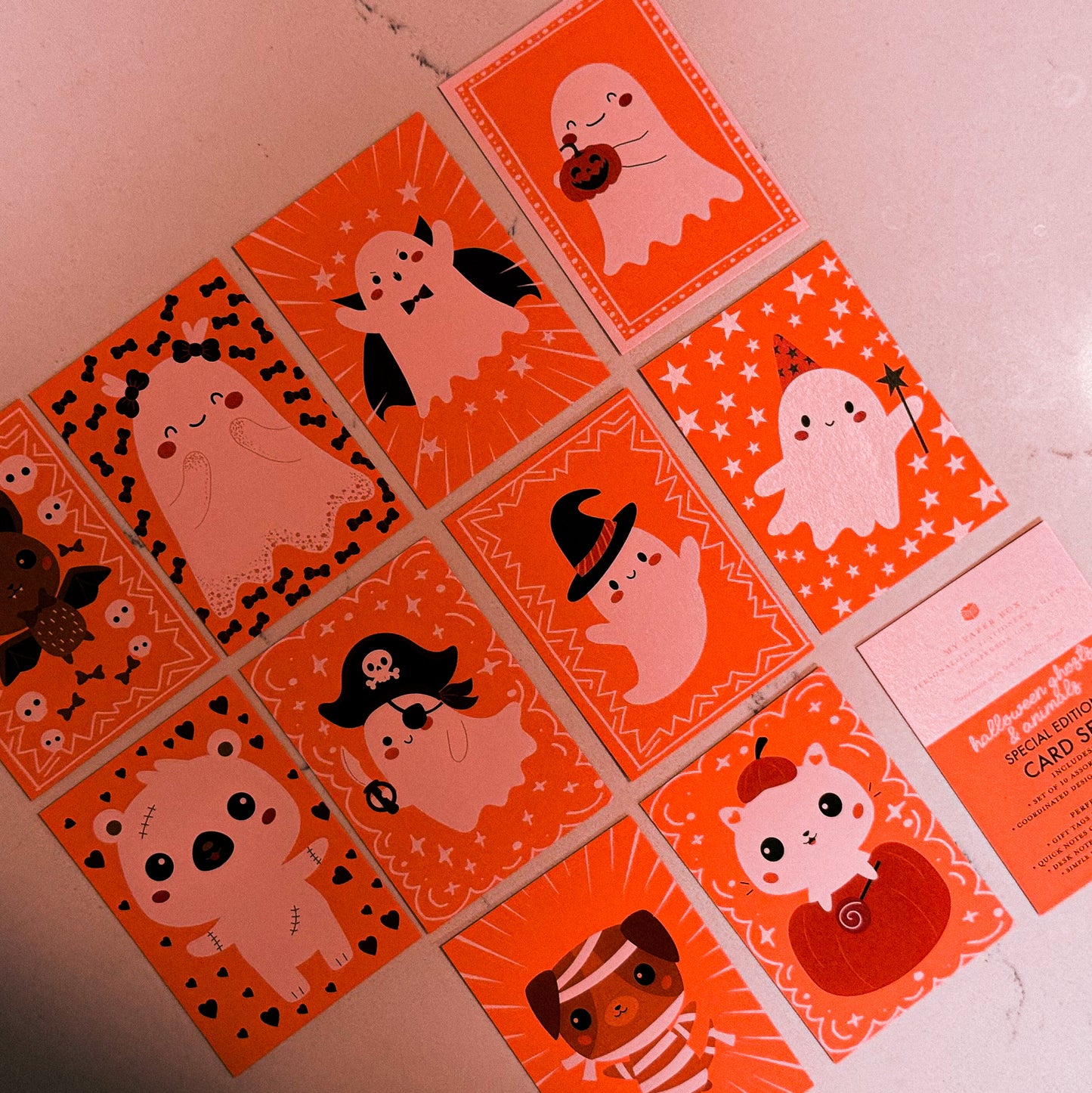 Cute Halloween Animal & Ghost Gift Tags – Retro Spooky Mini Cards