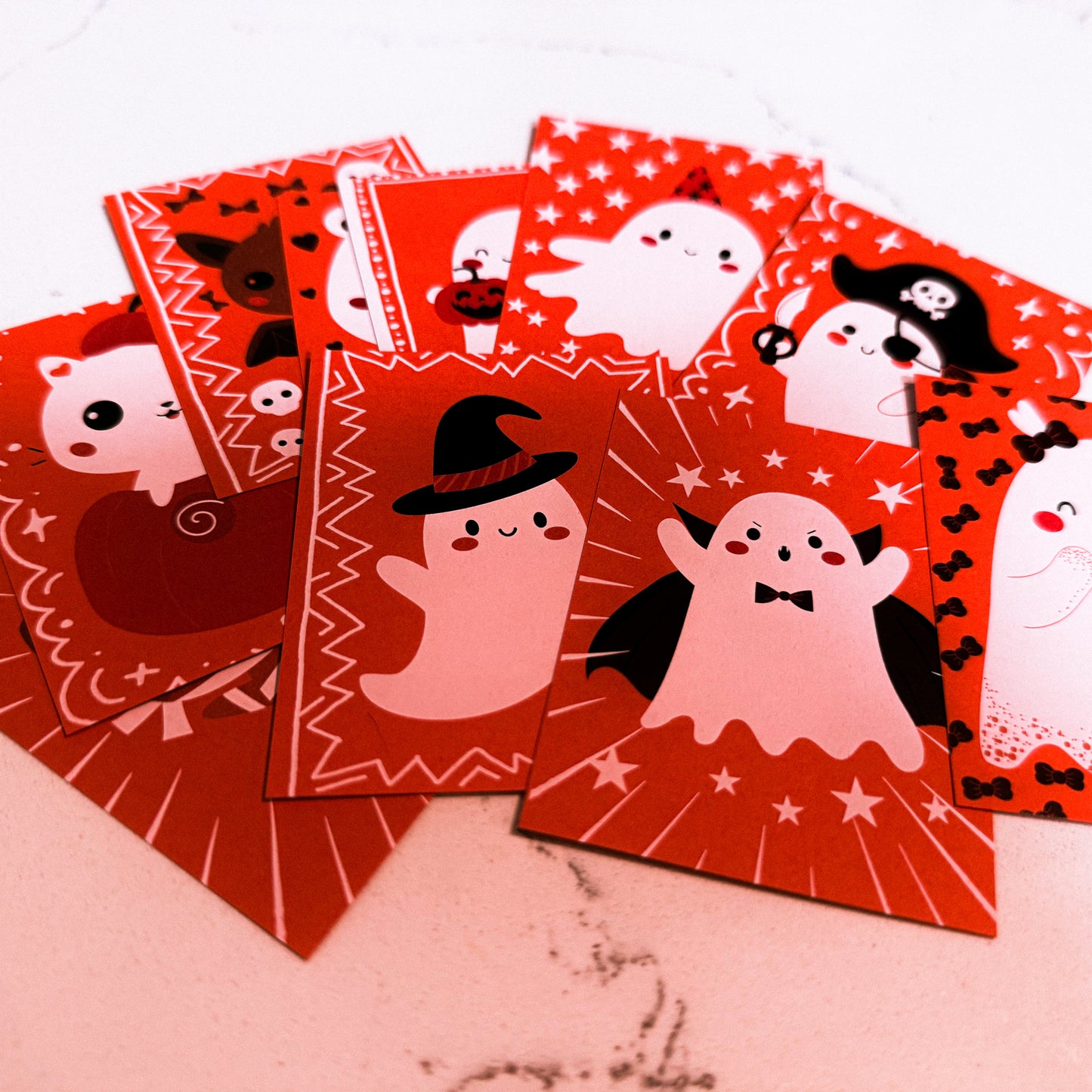 Cute Halloween Animal & Ghost Gift Tags – Retro Spooky Mini Cards