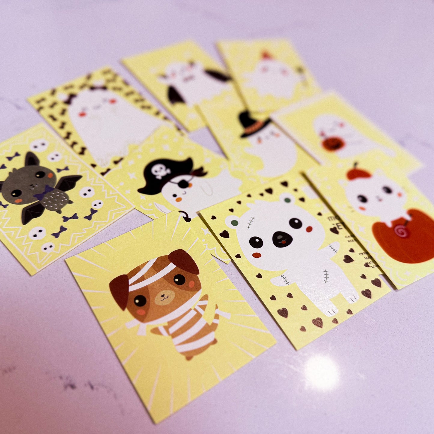 Cute Halloween Animal & Ghost Gift Tags – Retro Spooky Mini Cards