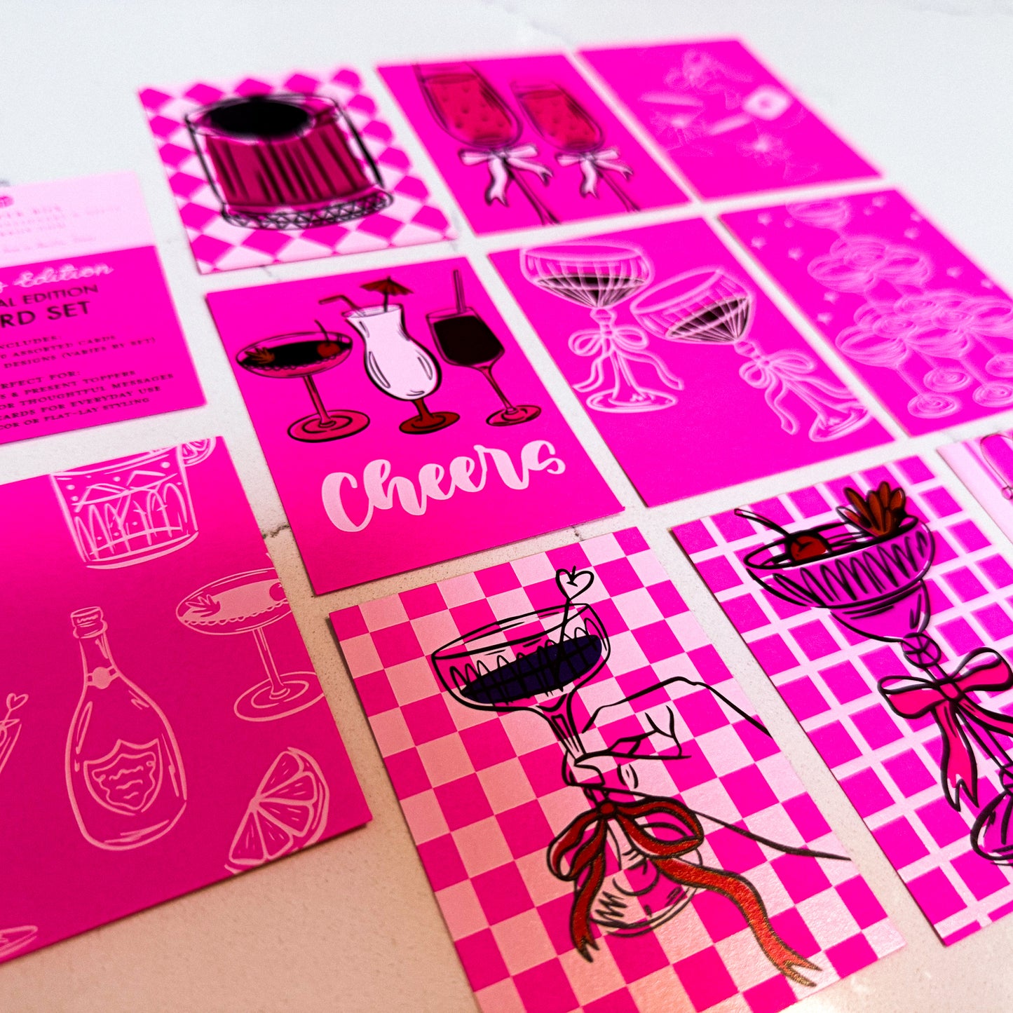 Cheers Edition Gift Tags – Retro Cocktail Mini Cards