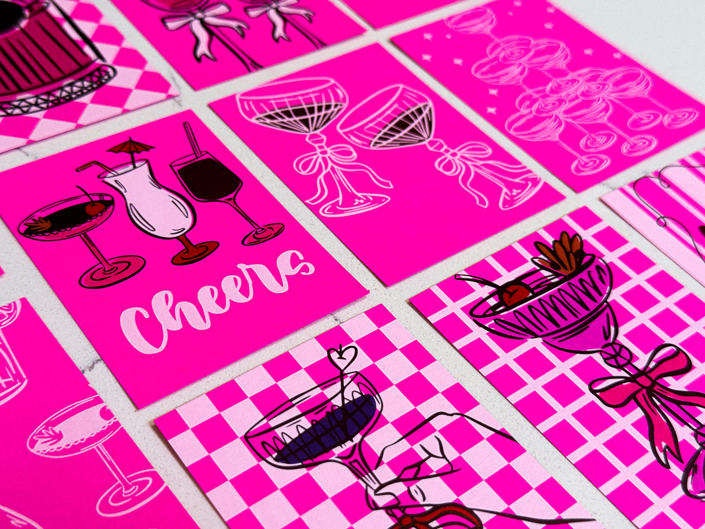 Cheers Edition Gift Tags – Retro Cocktail Mini Cards