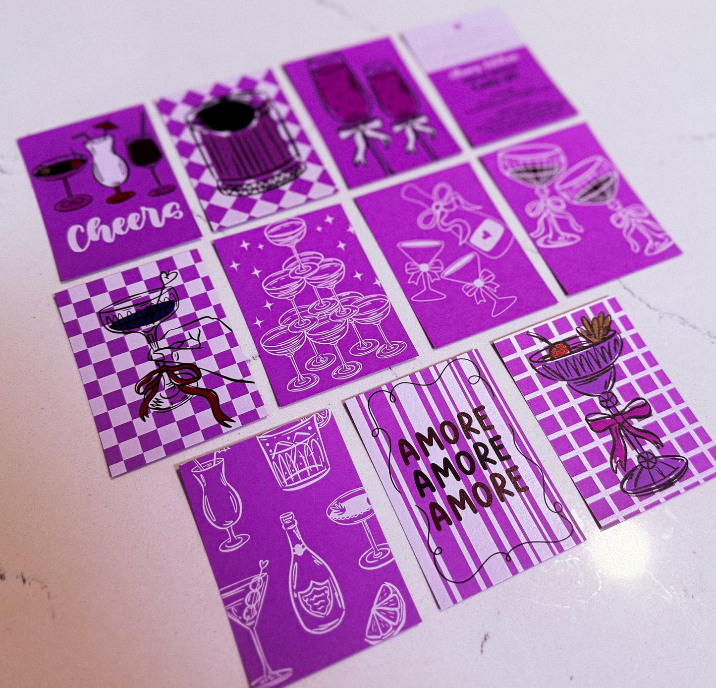 Cheers Edition Gift Tags – Retro Cocktail Mini Cards