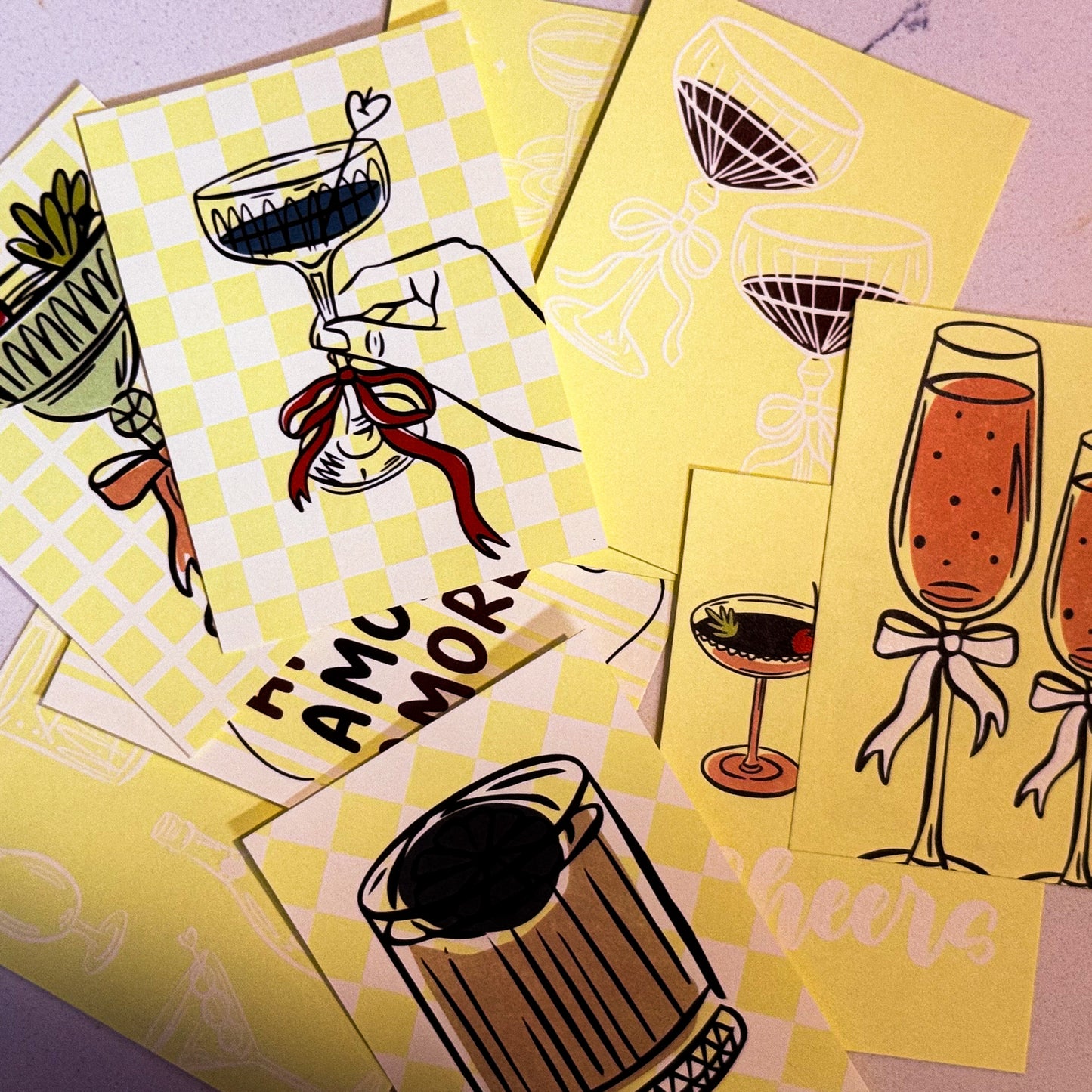 Cheers Edition Gift Tags – Retro Cocktail Mini Cards