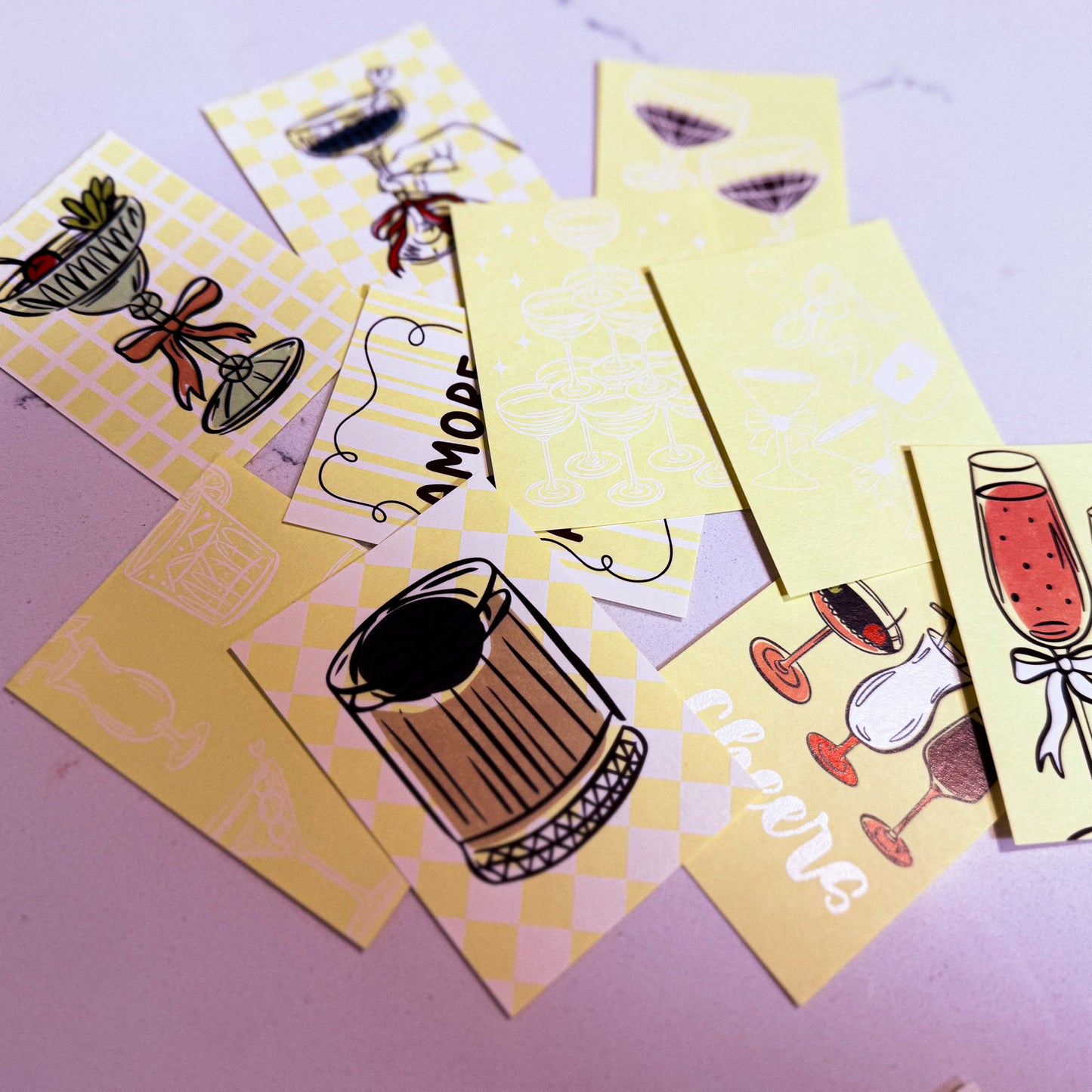 Cheers Edition Gift Tags – Retro Cocktail Mini Cards