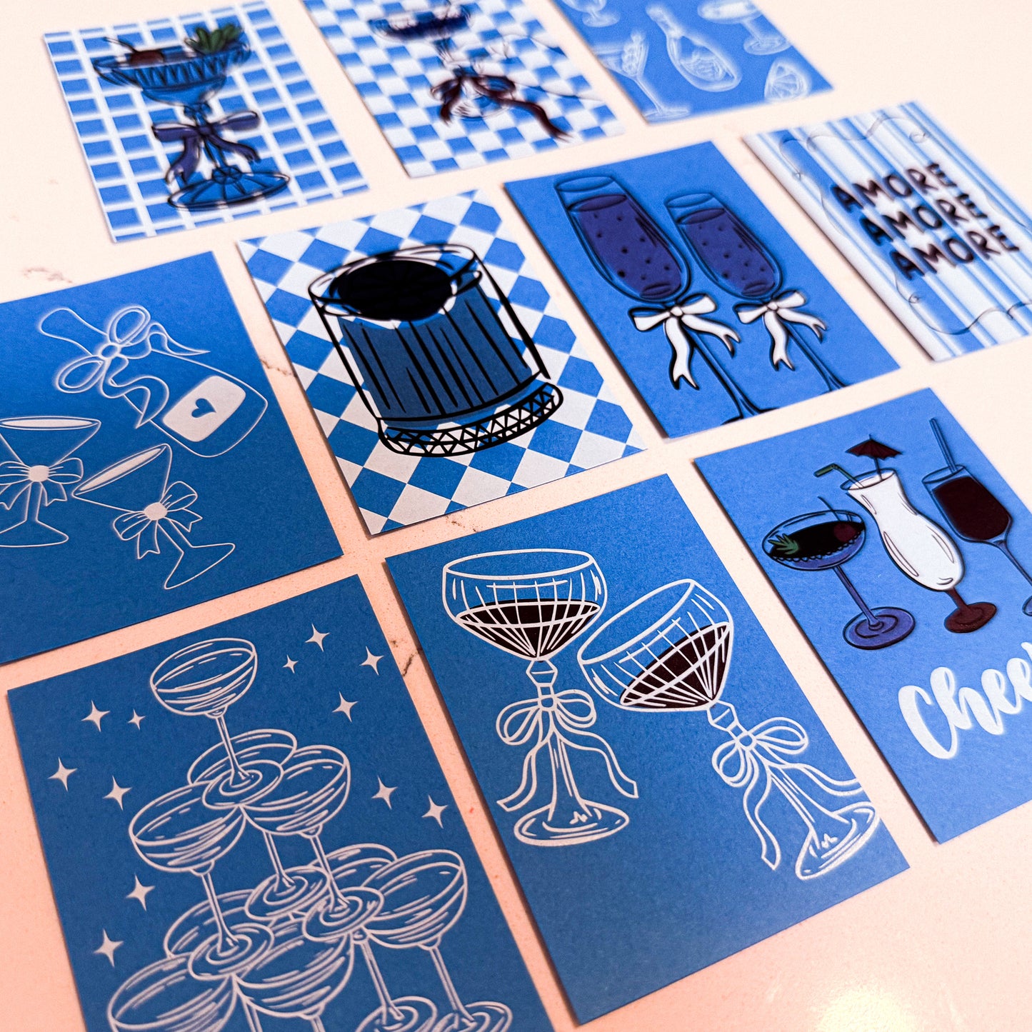 Cheers Edition Gift Tags – Retro Cocktail Mini Cards