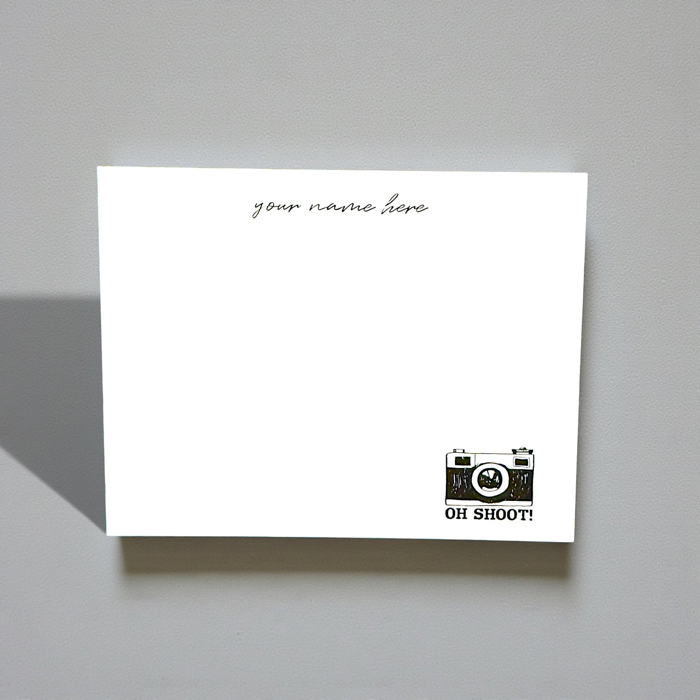Set of 10 Personalized Photography Notecards Oh Shoot
