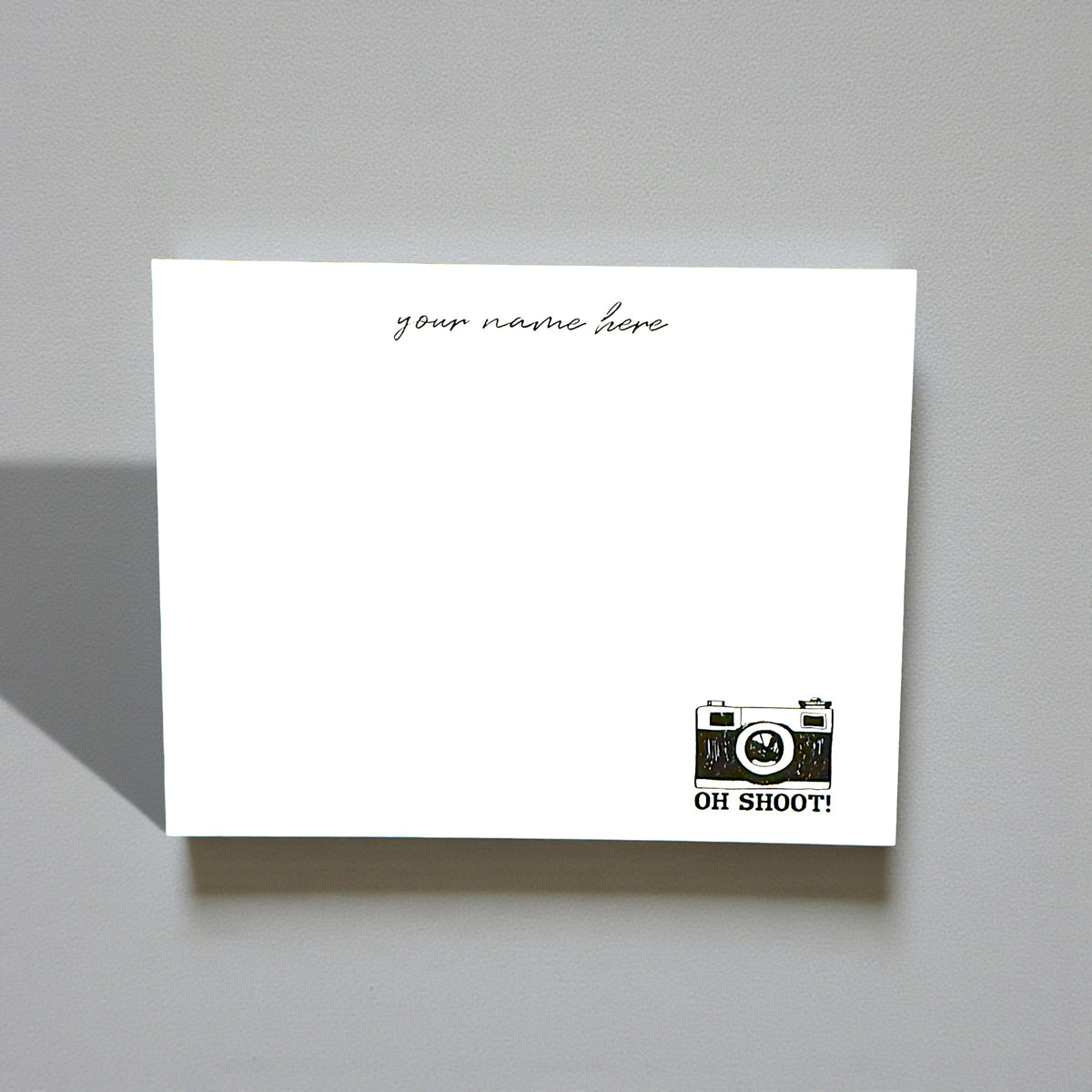Set of 10 Personalized Photography Notecards Oh Shoot
