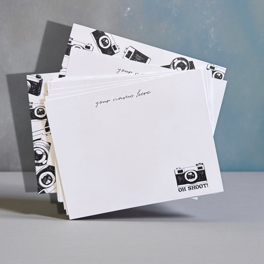 Set of 10 Personalized Photography Notecards Oh Shoot
