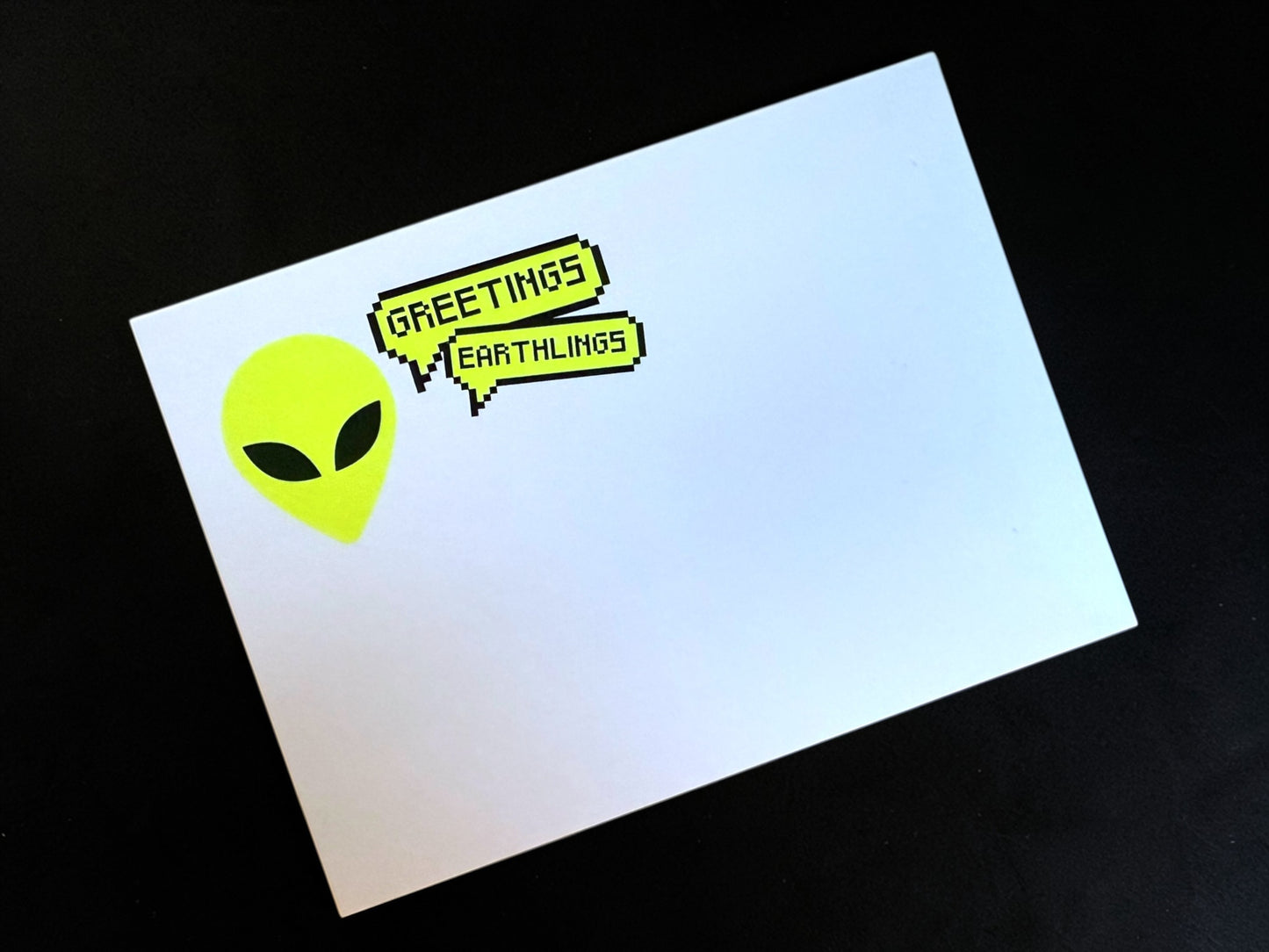 Greetings Earthlings Alien Notecard Set