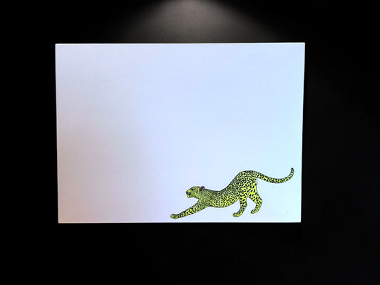 Neon Cheetah notecard set
