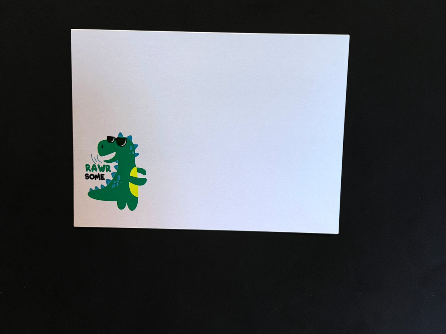 Raw-Some Dinosaur Notecard