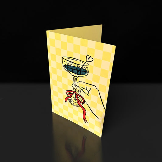 Blue Cocktails Greeting Card