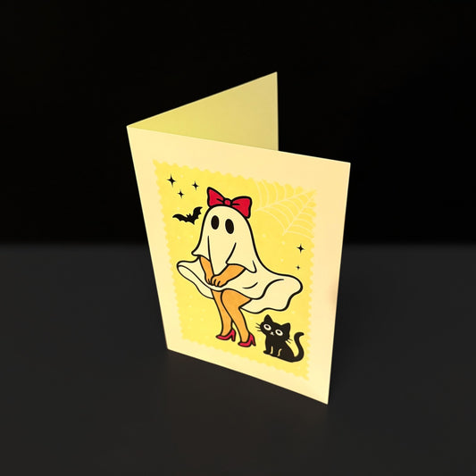 Fun Lady Ghost Greeting Card