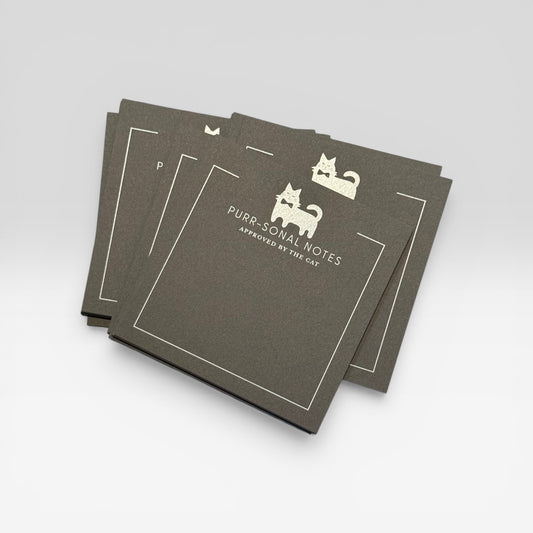 Paw-sonal Notes Bowtie Cat Square notecards