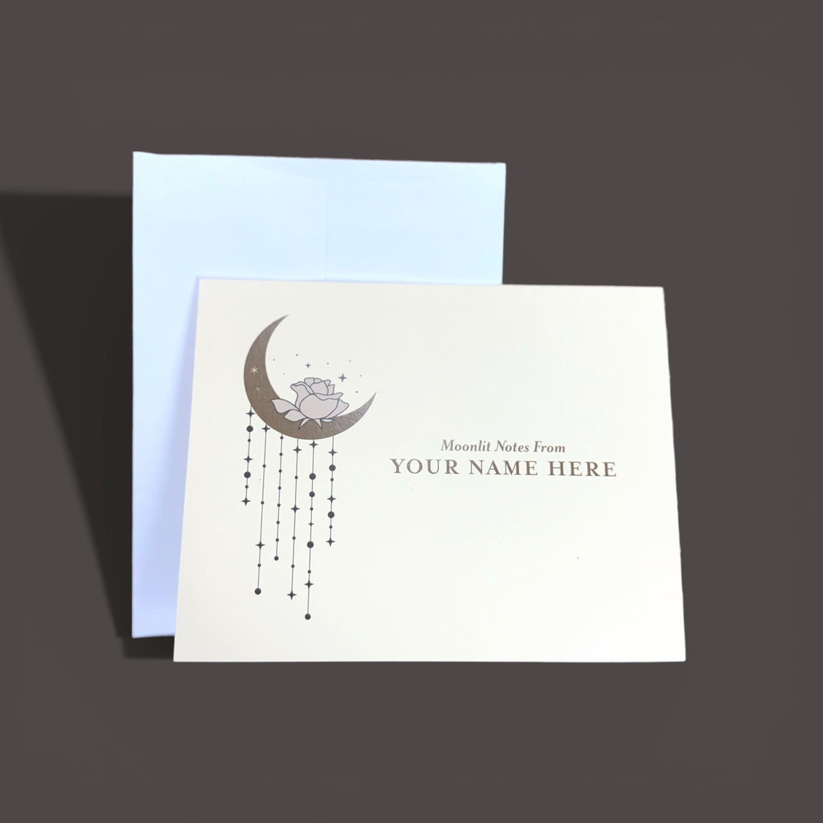 Personalized Moon Folded Card Set – Set of 10