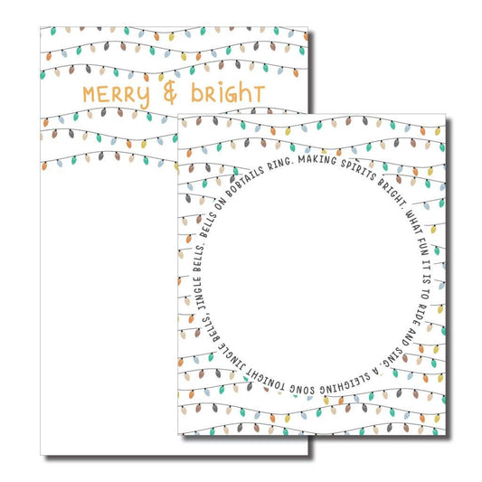 Christmas Lights and Jingle Bell Notepad Set