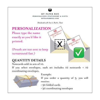 Roller Skating Personalized Notecards
