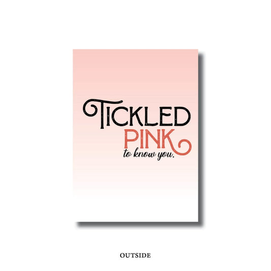 Greeting Card - "Tickled Pink"